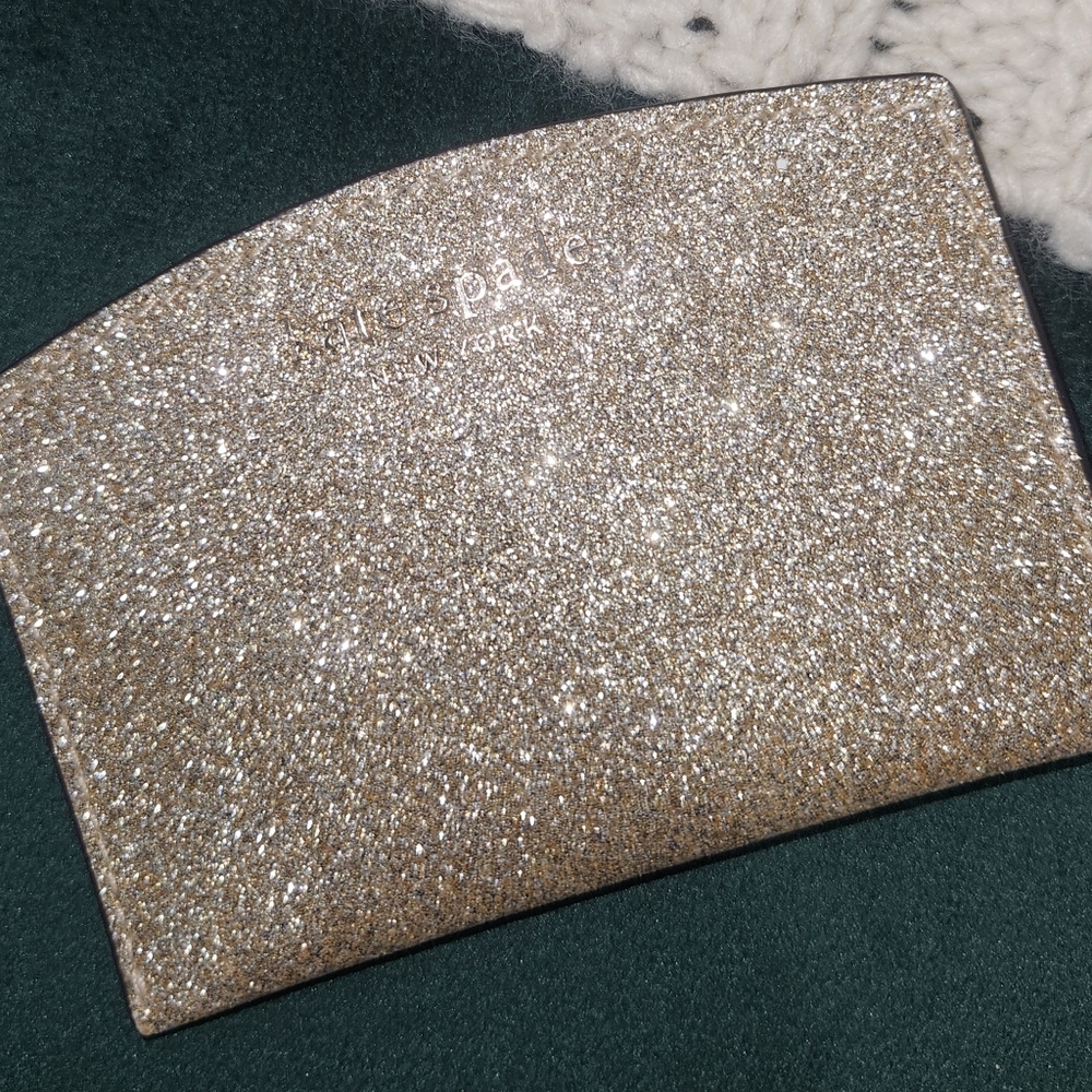 Kate Spade Sparkling Gold Card Holder